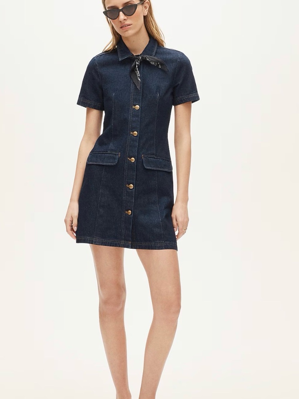 J. Crew Dark Parc Dress in Denim